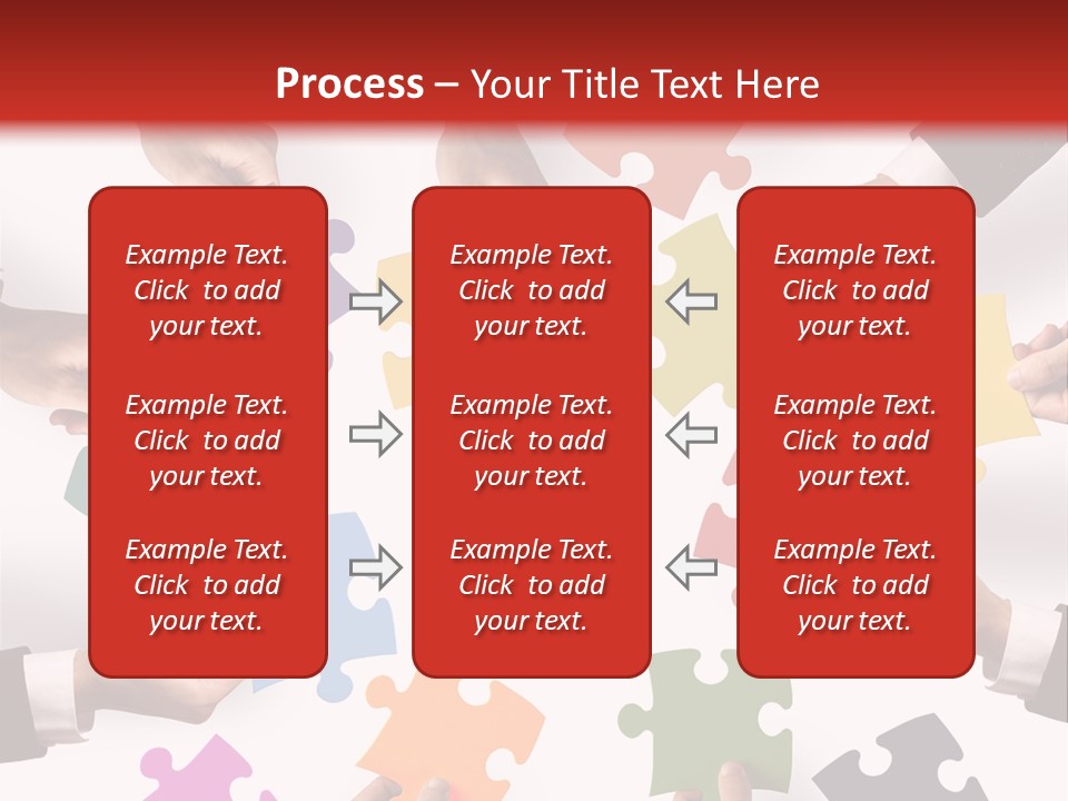 A Group Of People Holding Pieces Of A Puzzle PowerPoint Template