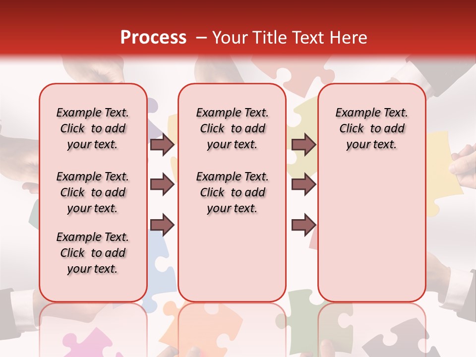 A Group Of People Holding Pieces Of A Puzzle PowerPoint Template