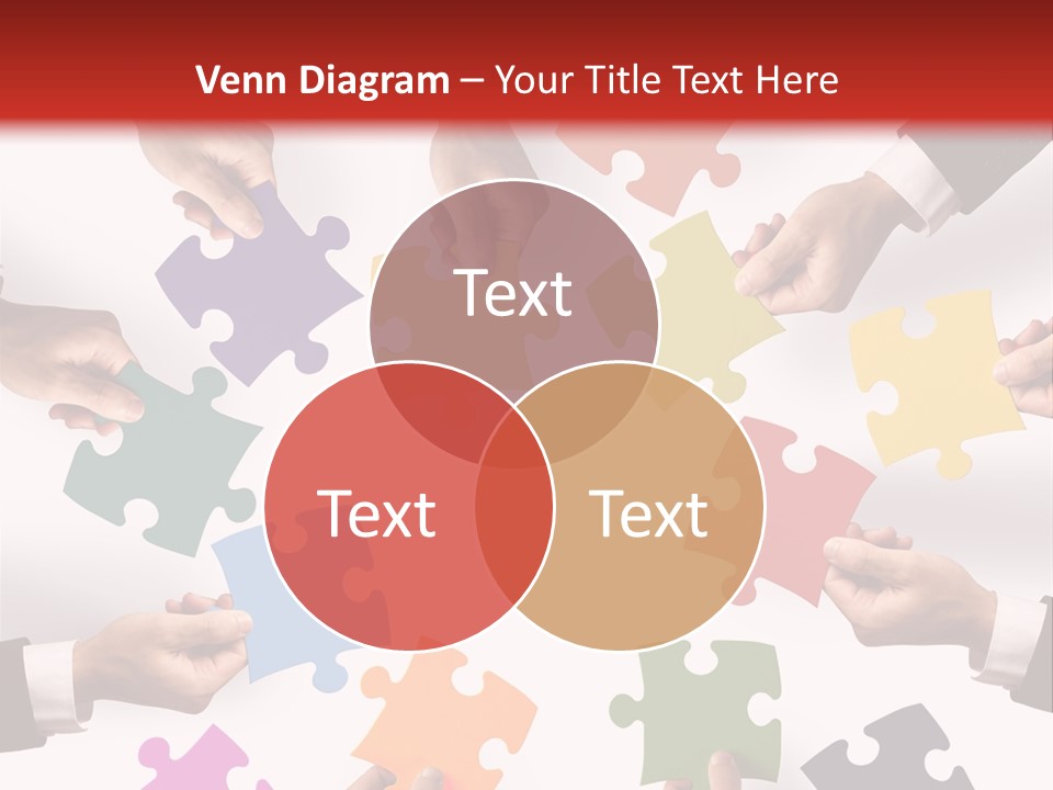 A Group Of People Holding Pieces Of A Puzzle PowerPoint Template