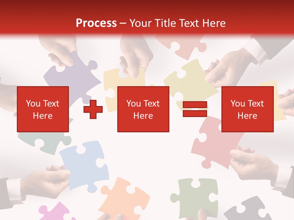 A Group Of People Holding Pieces Of A Puzzle PowerPoint Template