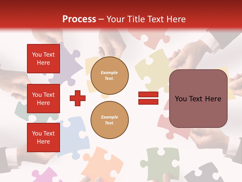 A Group Of People Holding Pieces Of A Puzzle PowerPoint Template