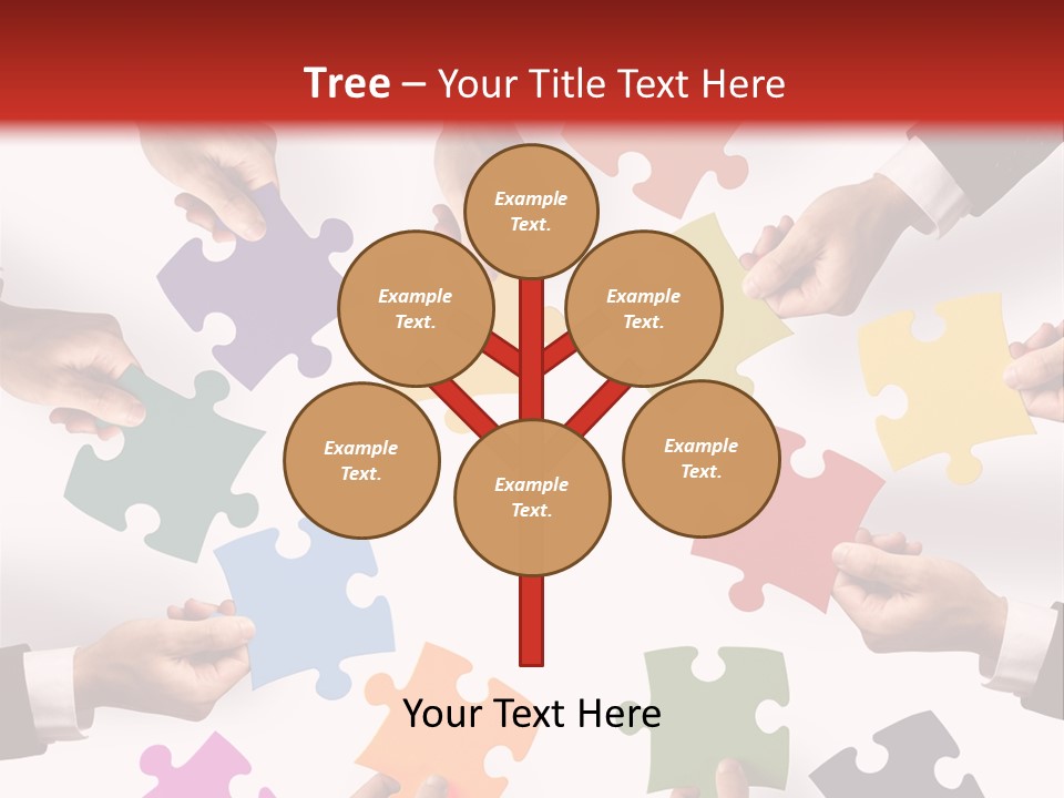 A Group Of People Holding Pieces Of A Puzzle PowerPoint Template