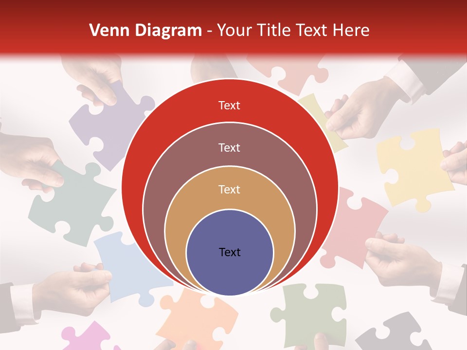 A Group Of People Holding Pieces Of A Puzzle PowerPoint Template