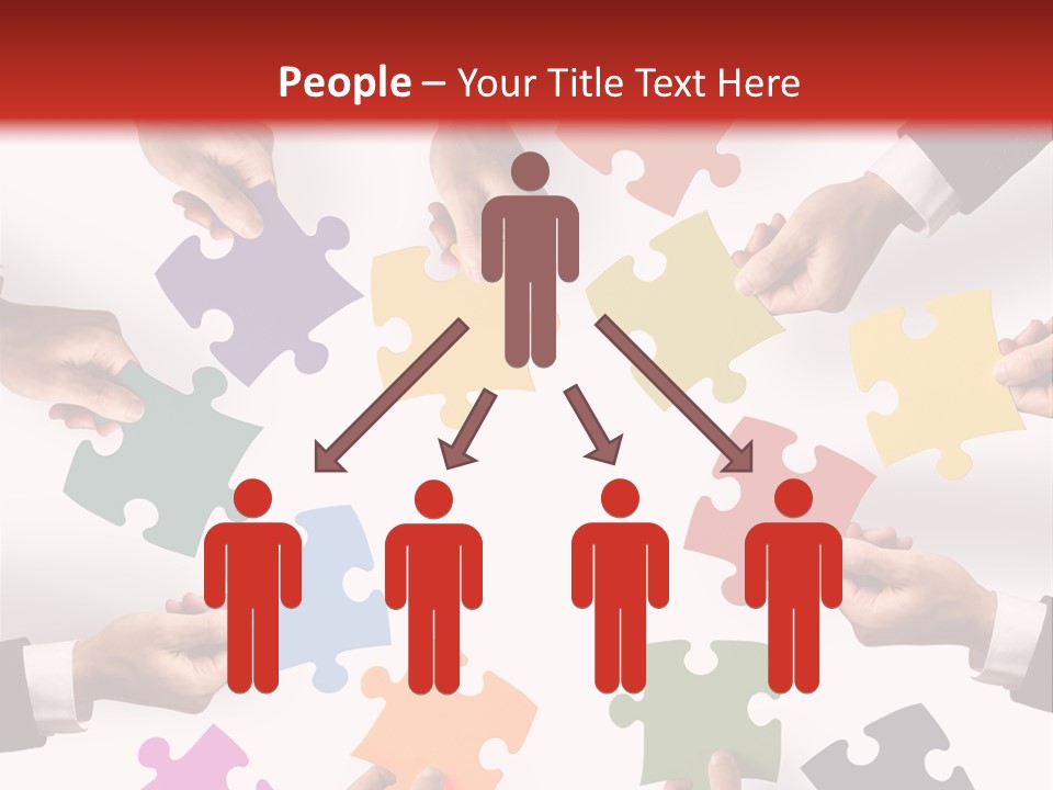 A Group Of People Holding Pieces Of A Puzzle PowerPoint Template