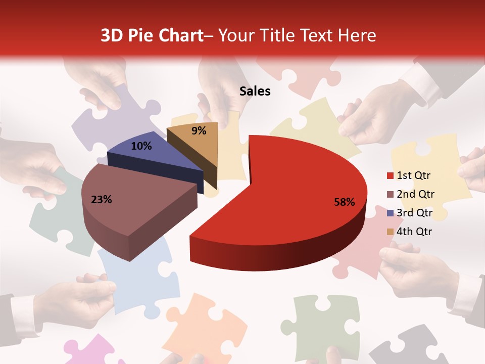 A Group Of People Holding Pieces Of A Puzzle PowerPoint Template