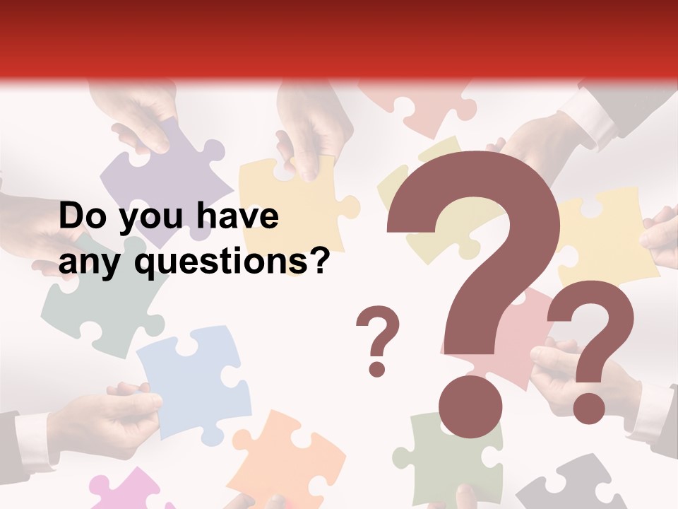 A Group Of People Holding Pieces Of A Puzzle PowerPoint Template