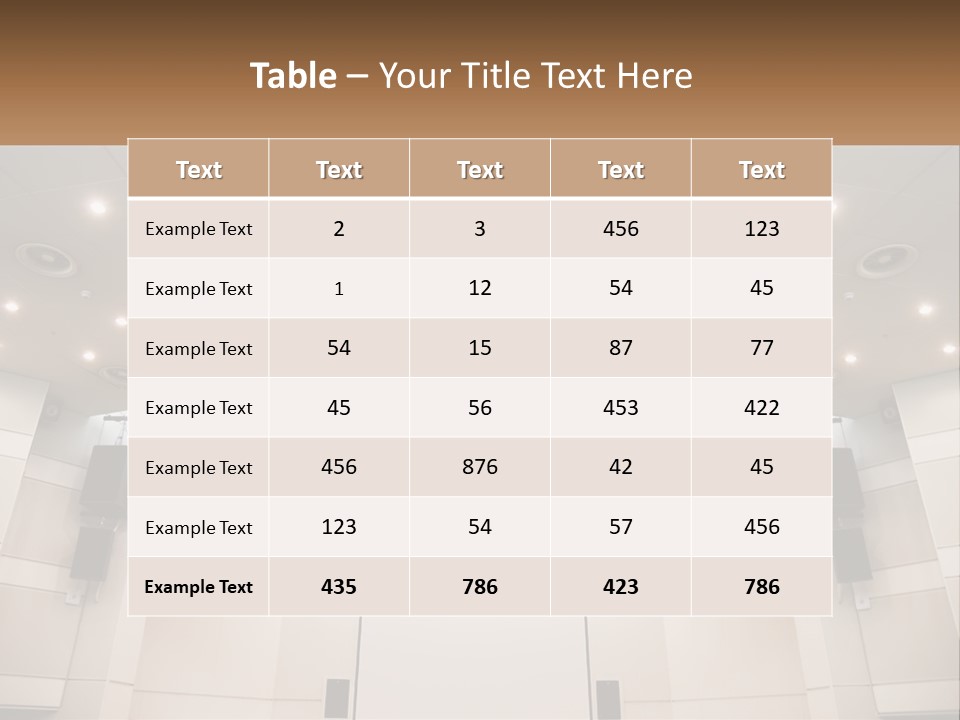 A Large Auditorium With Speakers And Lights On The Ceiling PowerPoint Template