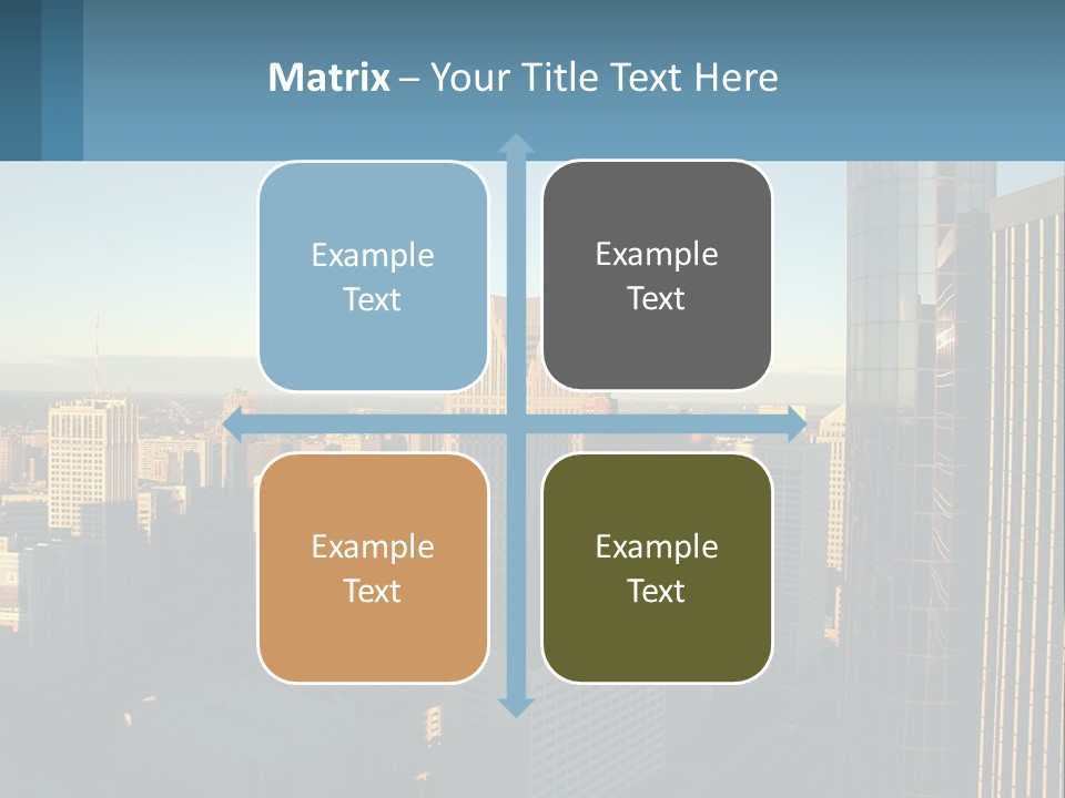 A City Skyline With Skyscrapers In The Background PowerPoint Template