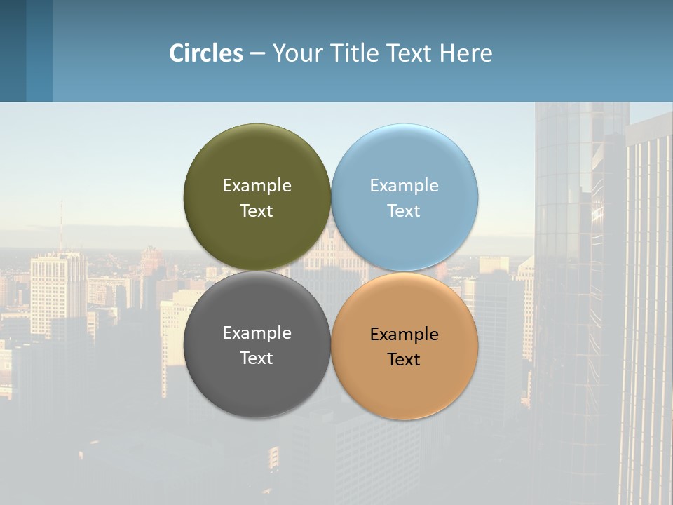 A City Skyline With Skyscrapers In The Background PowerPoint Template
