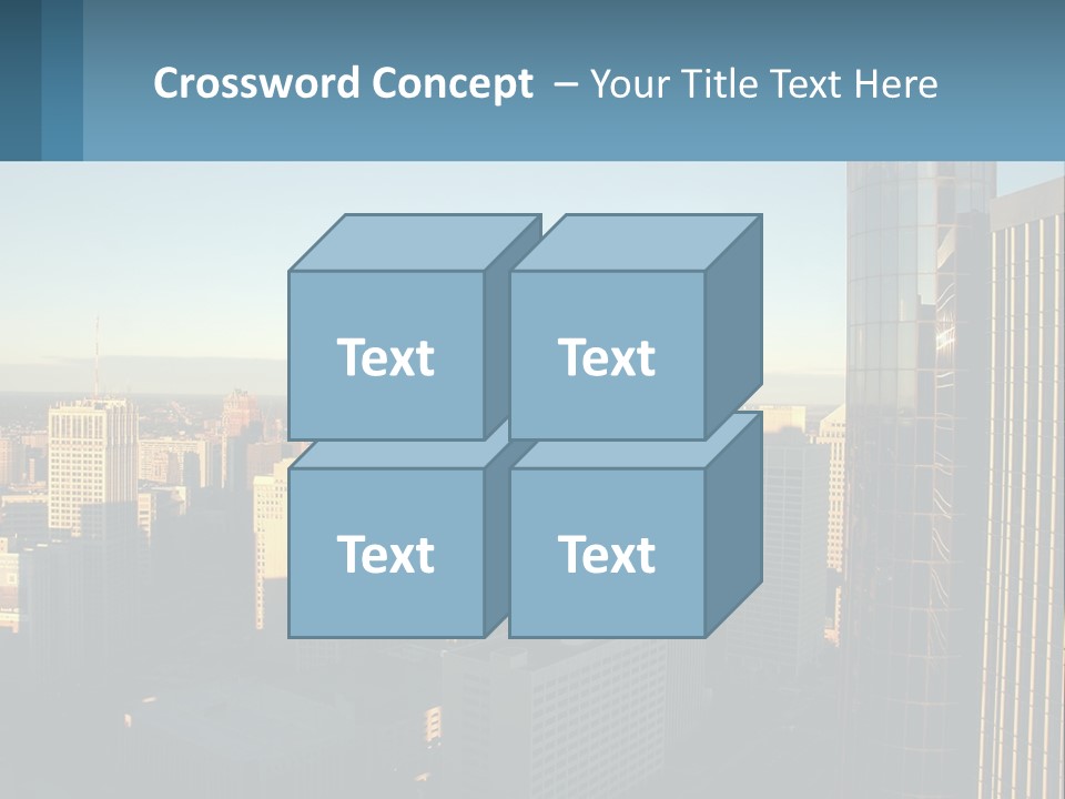 A City Skyline With Skyscrapers In The Background PowerPoint Template