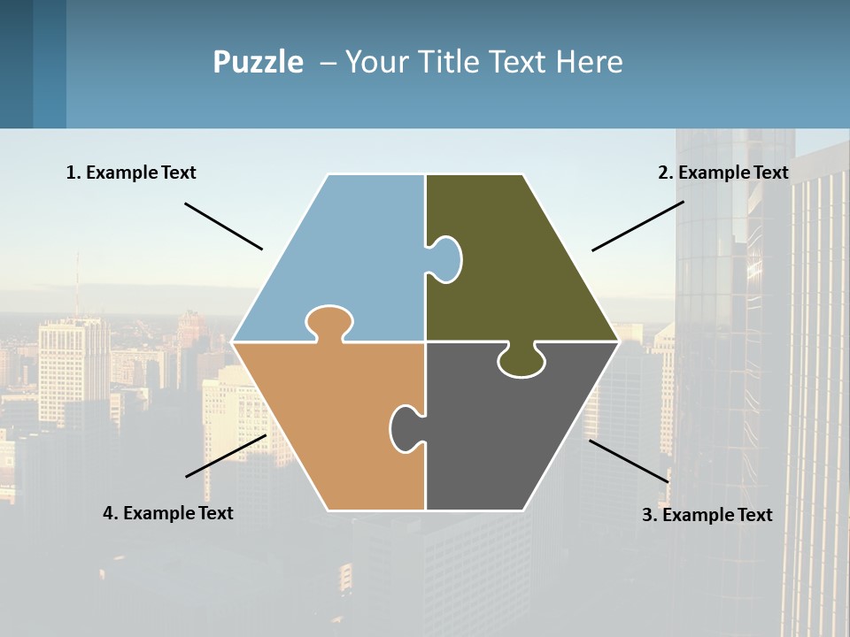 A City Skyline With Skyscrapers In The Background PowerPoint Template