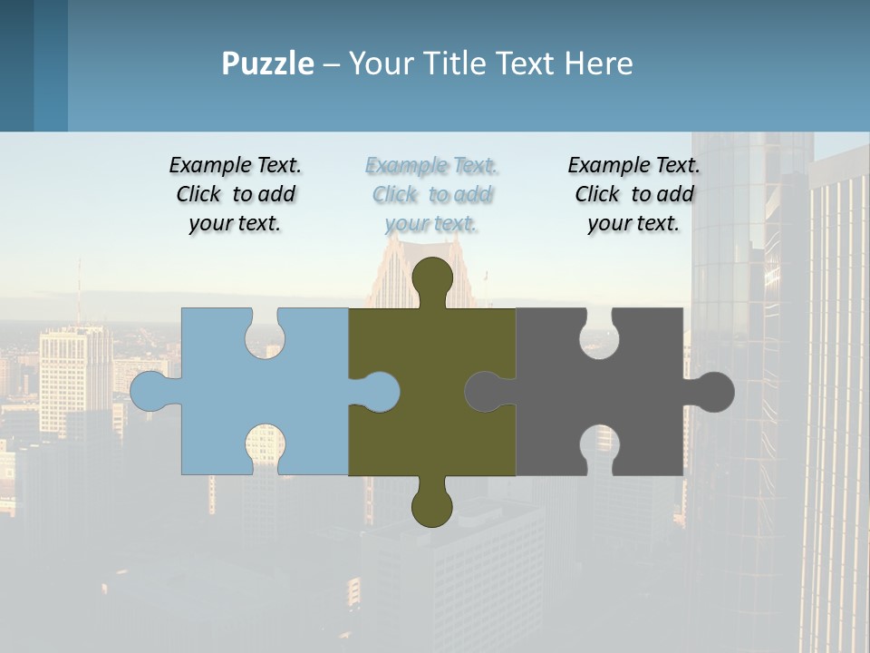 A City Skyline With Skyscrapers In The Background PowerPoint Template