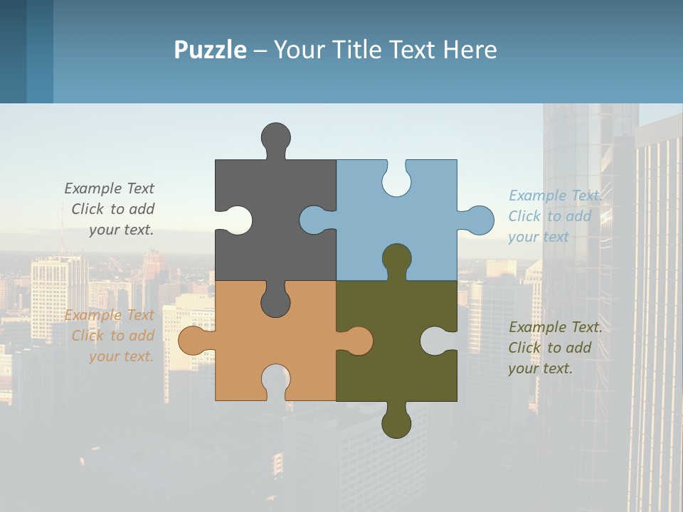 A City Skyline With Skyscrapers In The Background PowerPoint Template