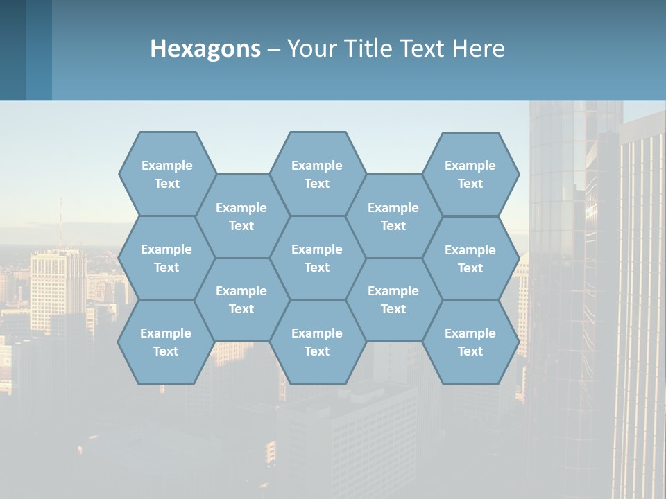 A City Skyline With Skyscrapers In The Background PowerPoint Template