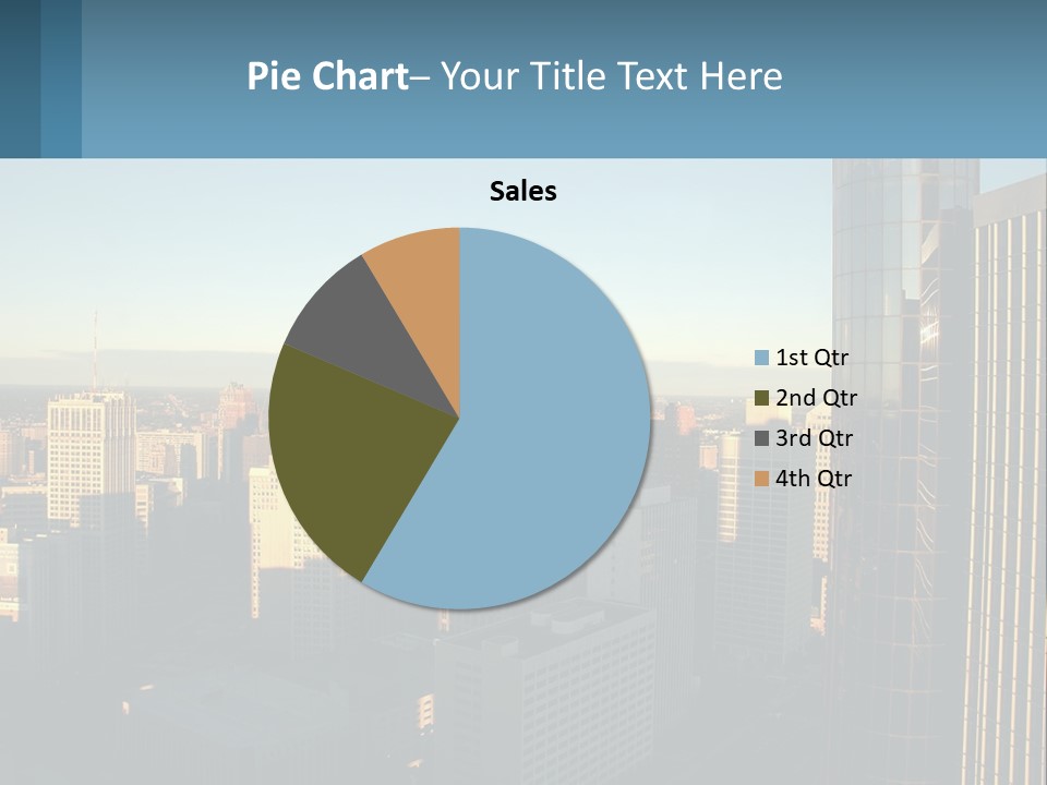 A City Skyline With Skyscrapers In The Background PowerPoint Template