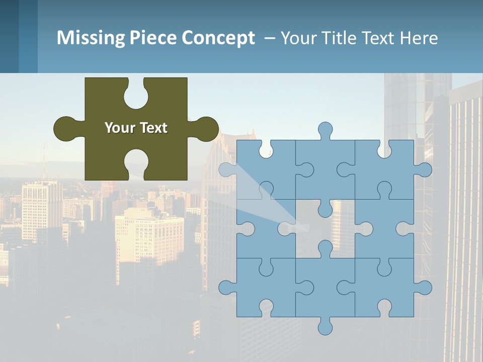 A City Skyline With Skyscrapers In The Background PowerPoint Template