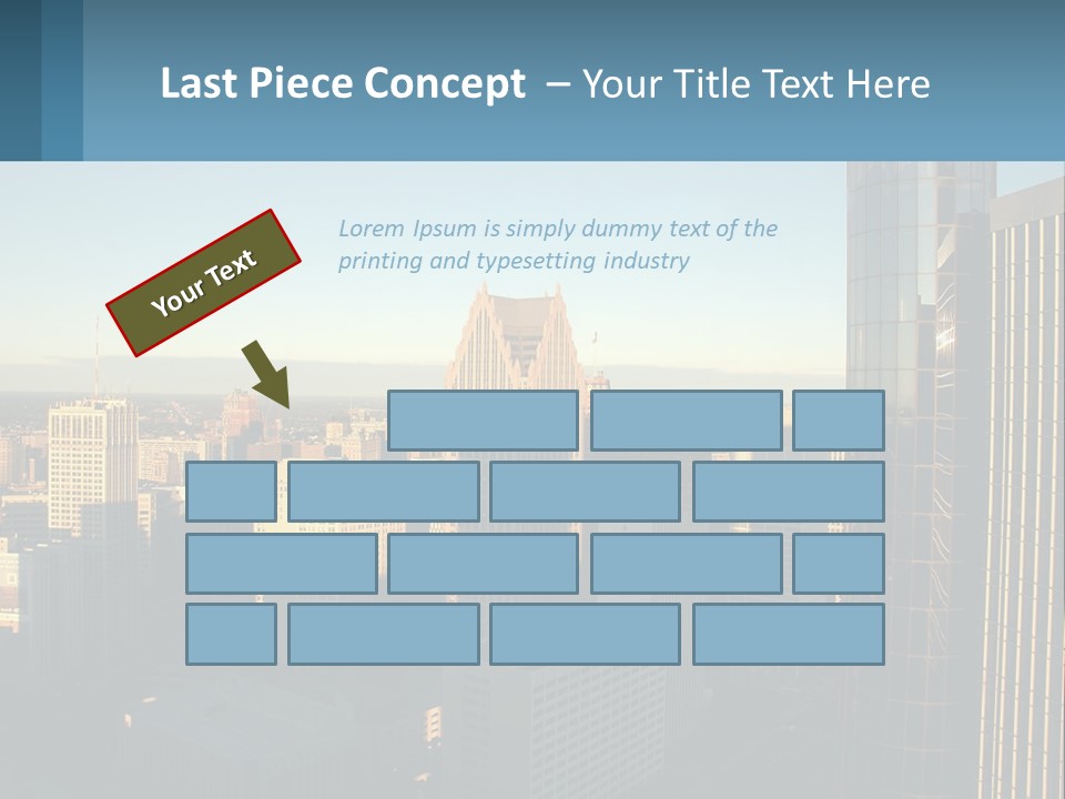 A City Skyline With Skyscrapers In The Background PowerPoint Template