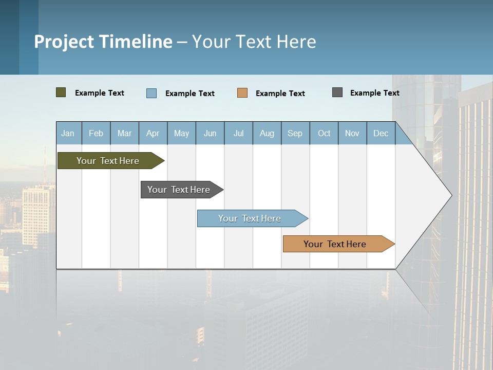 A City Skyline With Skyscrapers In The Background PowerPoint Template