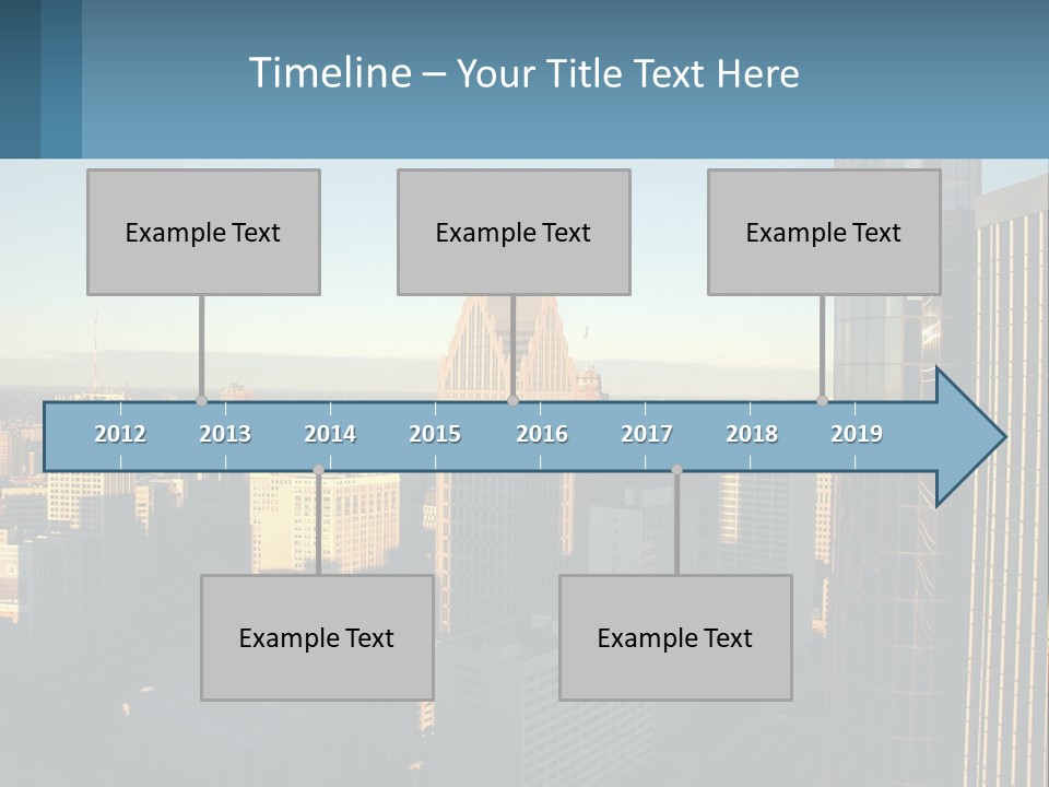 A City Skyline With Skyscrapers In The Background PowerPoint Template