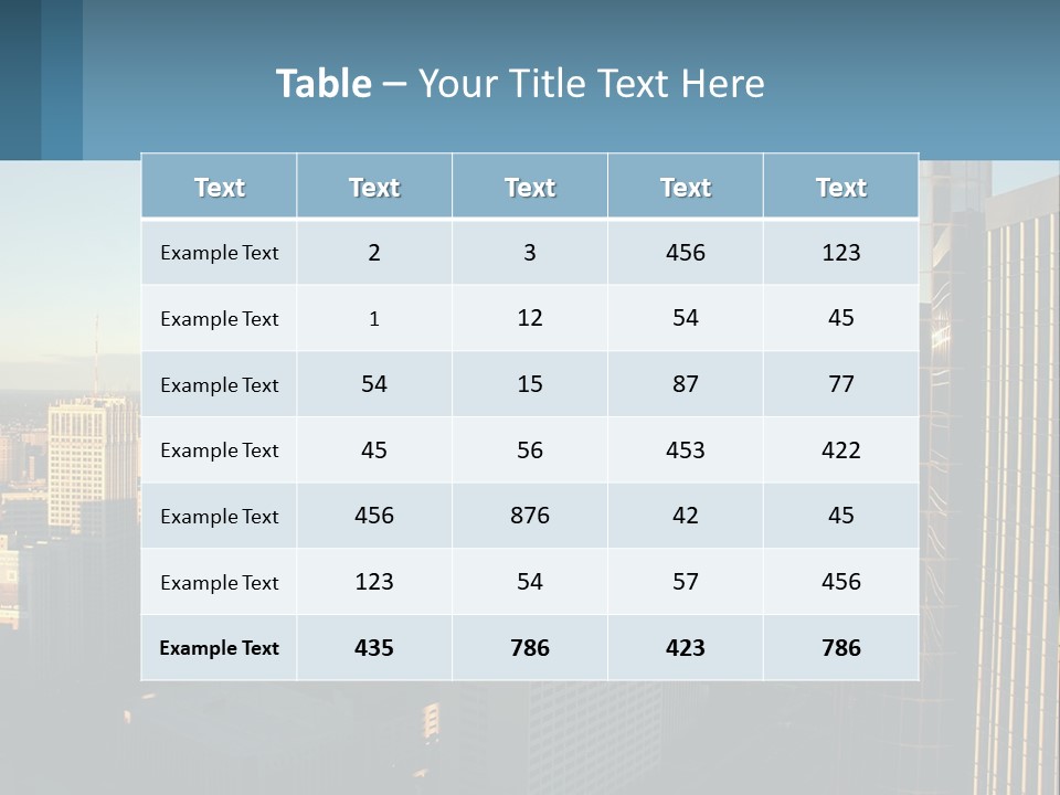 A City Skyline With Skyscrapers In The Background PowerPoint Template