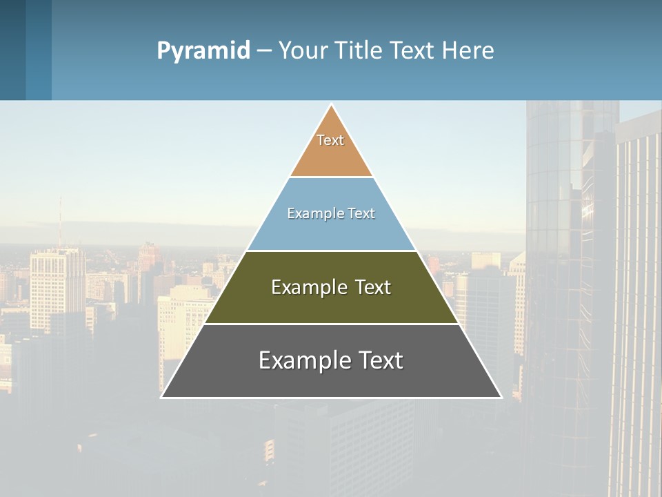 A City Skyline With Skyscrapers In The Background PowerPoint Template