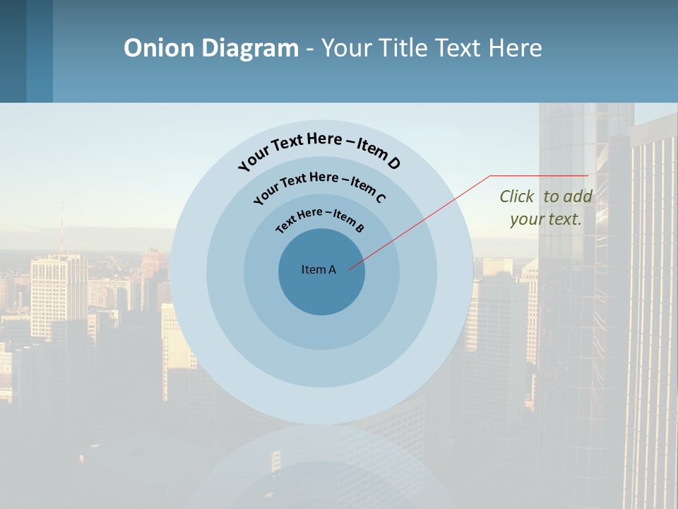 A City Skyline With Skyscrapers In The Background PowerPoint Template