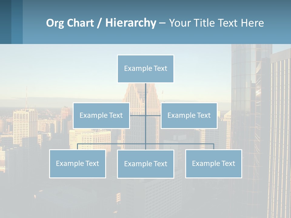 A City Skyline With Skyscrapers In The Background PowerPoint Template