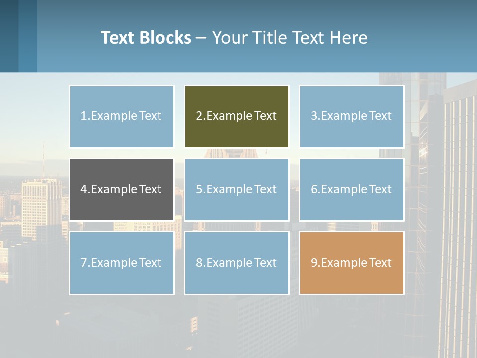 A City Skyline With Skyscrapers In The Background PowerPoint Template