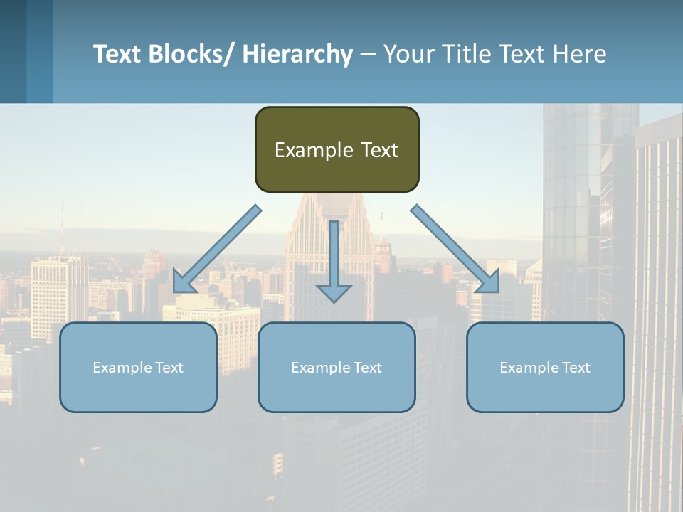 A City Skyline With Skyscrapers In The Background PowerPoint Template