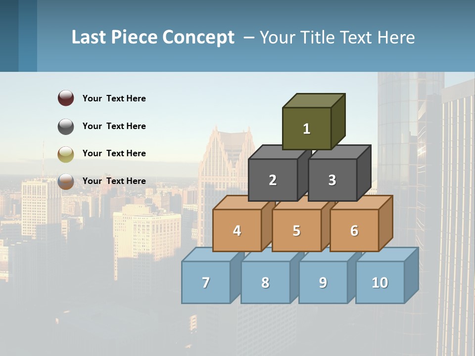 A City Skyline With Skyscrapers In The Background PowerPoint Template