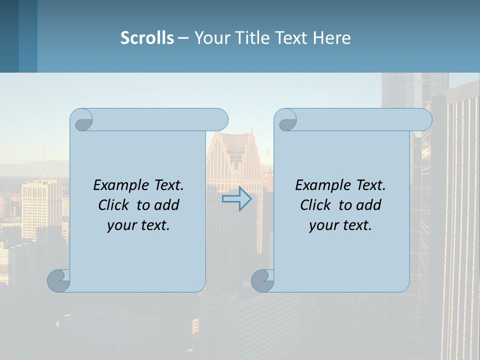 A City Skyline With Skyscrapers In The Background PowerPoint Template