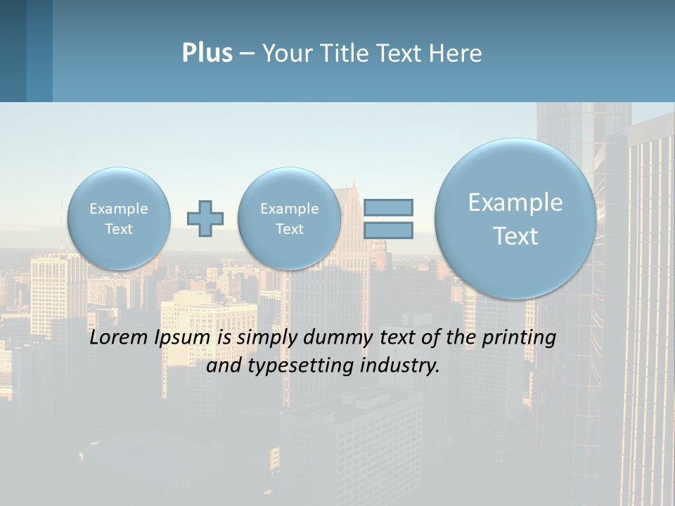 A City Skyline With Skyscrapers In The Background PowerPoint Template