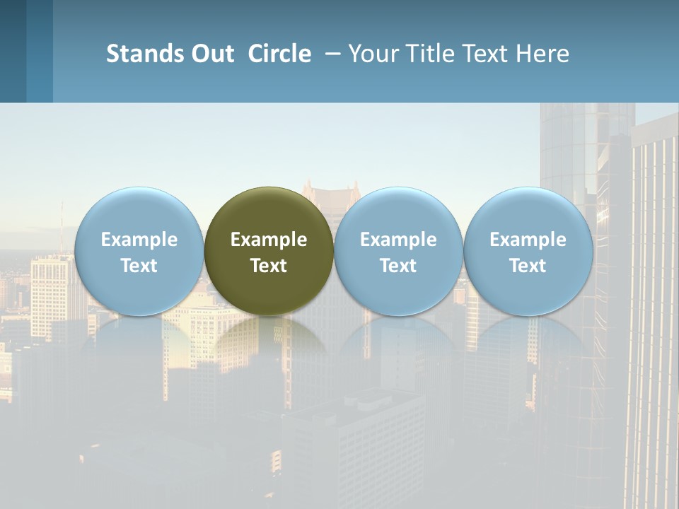 A City Skyline With Skyscrapers In The Background PowerPoint Template