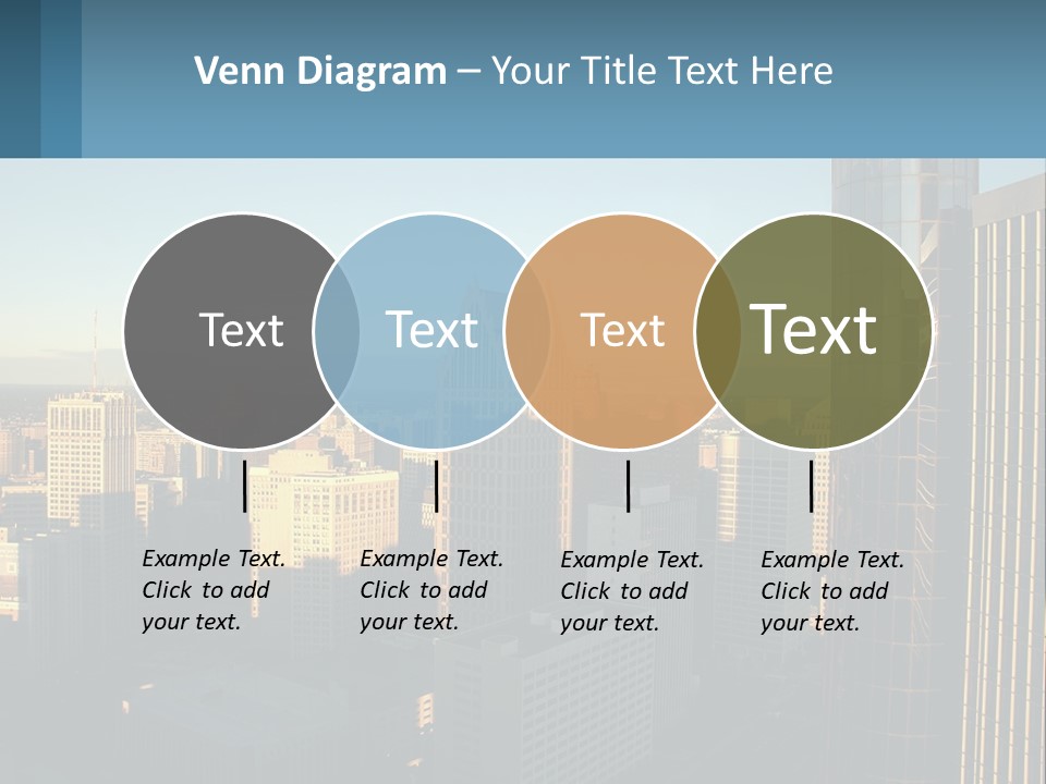 A City Skyline With Skyscrapers In The Background PowerPoint Template