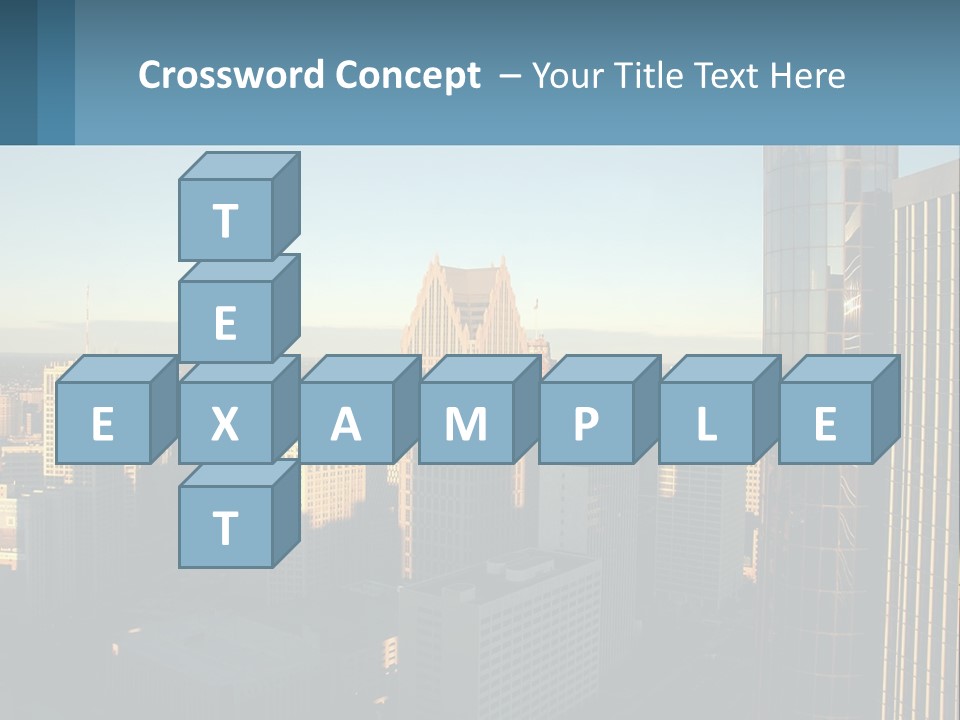 A City Skyline With Skyscrapers In The Background PowerPoint Template