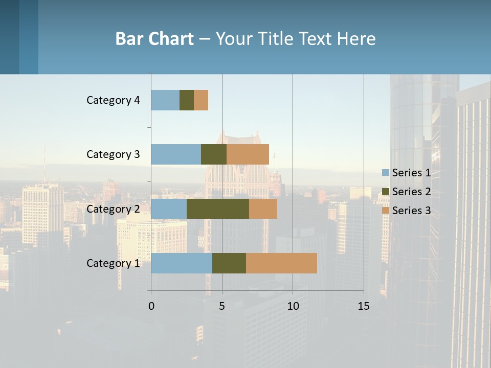 A City Skyline With Skyscrapers In The Background PowerPoint Template