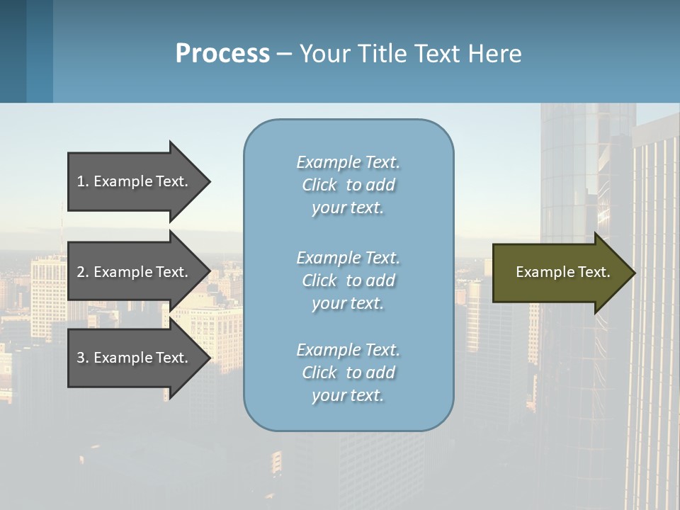 A City Skyline With Skyscrapers In The Background PowerPoint Template