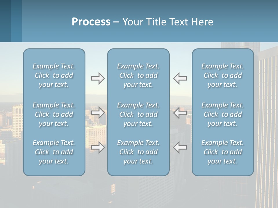 A City Skyline With Skyscrapers In The Background PowerPoint Template