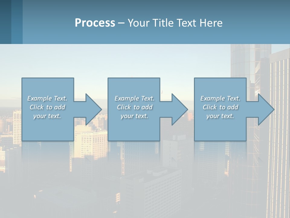 A City Skyline With Skyscrapers In The Background PowerPoint Template