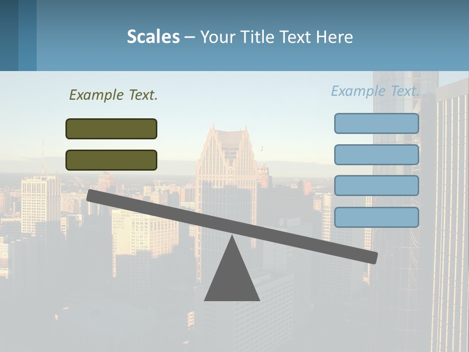 A City Skyline With Skyscrapers In The Background PowerPoint Template