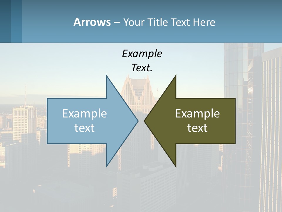 A City Skyline With Skyscrapers In The Background PowerPoint Template
