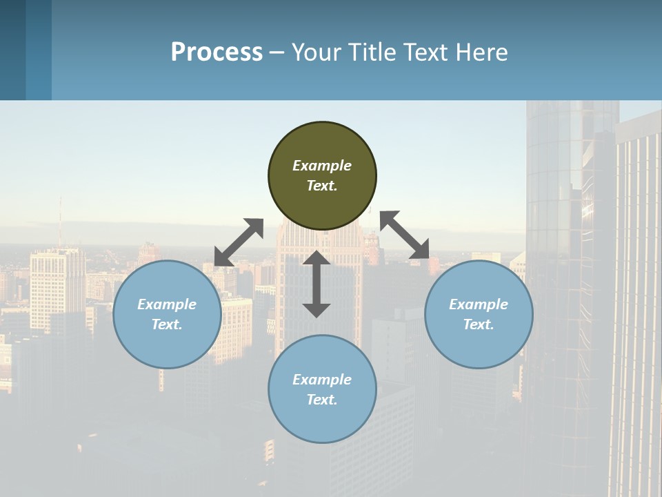 A City Skyline With Skyscrapers In The Background PowerPoint Template