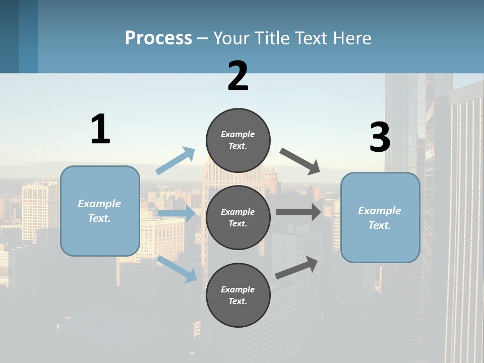 A City Skyline With Skyscrapers In The Background PowerPoint Template