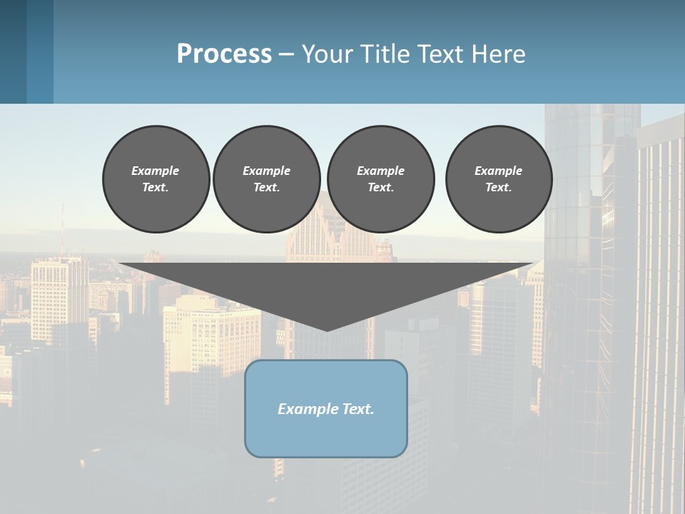 A City Skyline With Skyscrapers In The Background PowerPoint Template