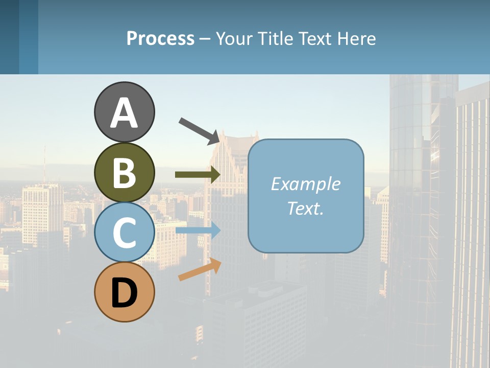 A City Skyline With Skyscrapers In The Background PowerPoint Template