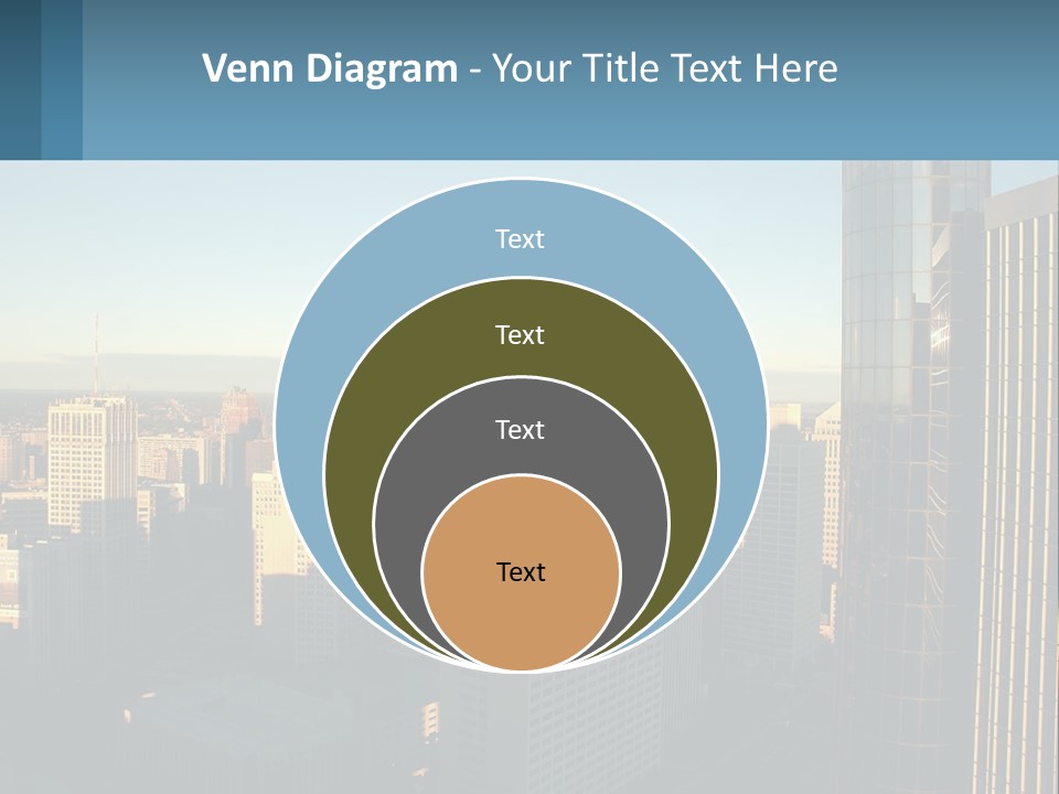 A City Skyline With Skyscrapers In The Background PowerPoint Template