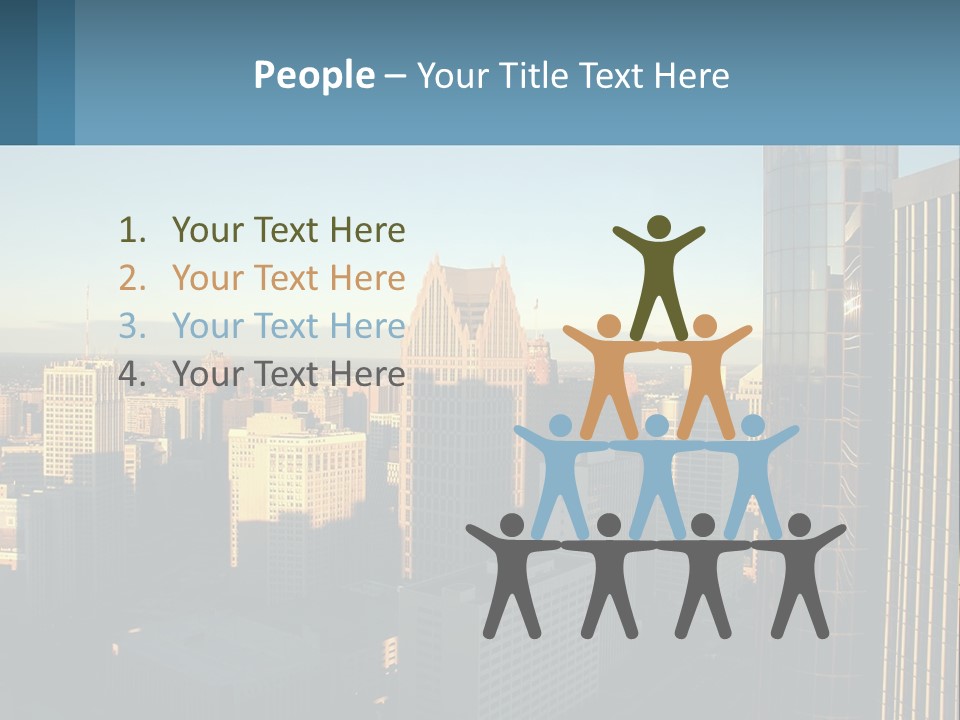 A City Skyline With Skyscrapers In The Background PowerPoint Template