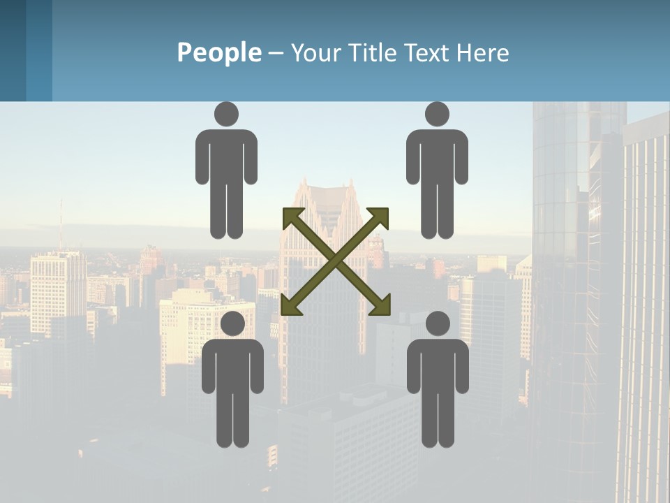 A City Skyline With Skyscrapers In The Background PowerPoint Template