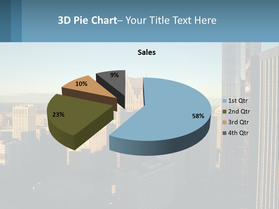 A City Skyline With Skyscrapers In The Background PowerPoint Template