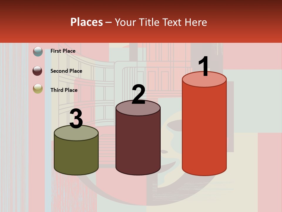 A Red And Blue Abstract Background With Lines And Shapes PowerPoint Template